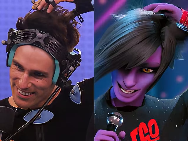 Jake Thomsen, first season winner of Fox TV's Alter Ego. Jake shown here wearing iPhone HMC face mocap headrig, performing as his 'alter ego', Dipper Scott.