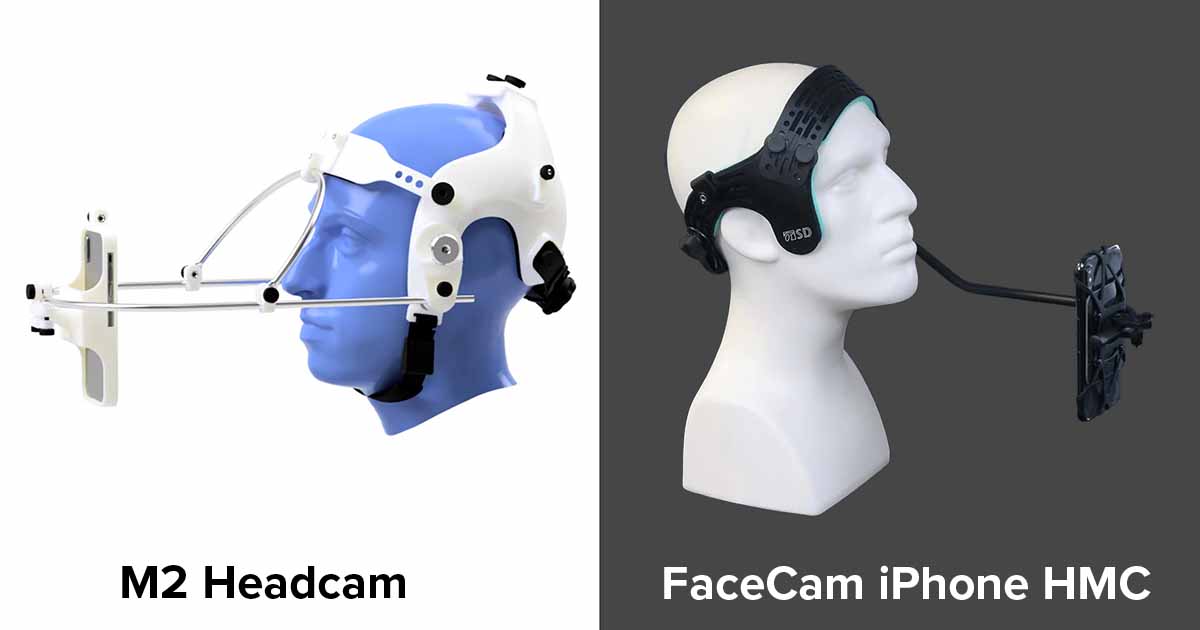 Mocap Design M2 Headcam vs. FaceCam iPhone HMC Review and Comparison