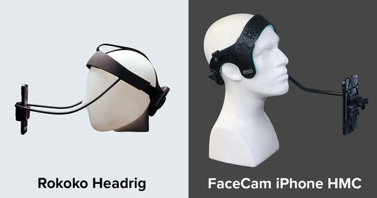 Rokoko Headrig compared with FaceCam iPhone HMC